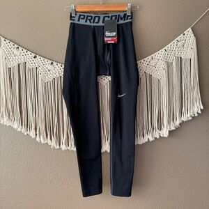 Nike Pro Combat Hyperwarm Leggings Compression Base Pants Mens Medium black